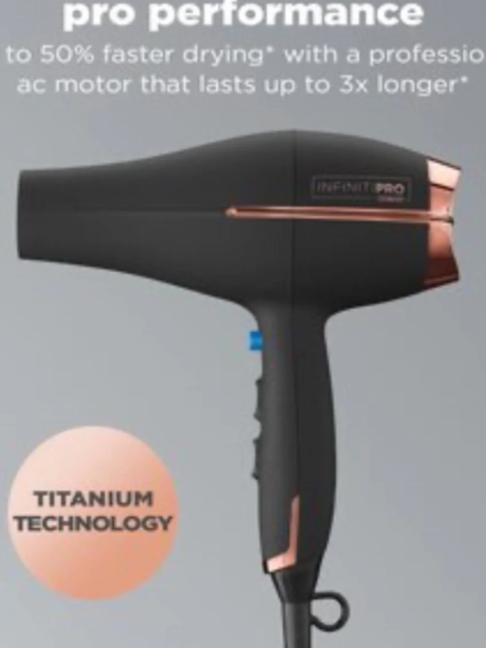 Conair InfinitiPRO Full Body & Shine Pro Hair Dryer, Blowdryer, Like New